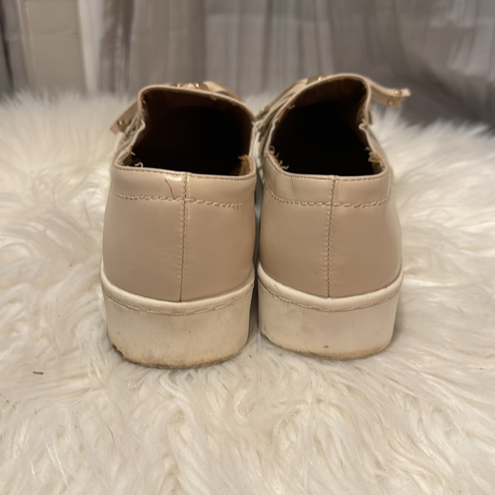 Tassel Detail Tan Vegan Leather with Platform Sneakers - Picture 6 of 7